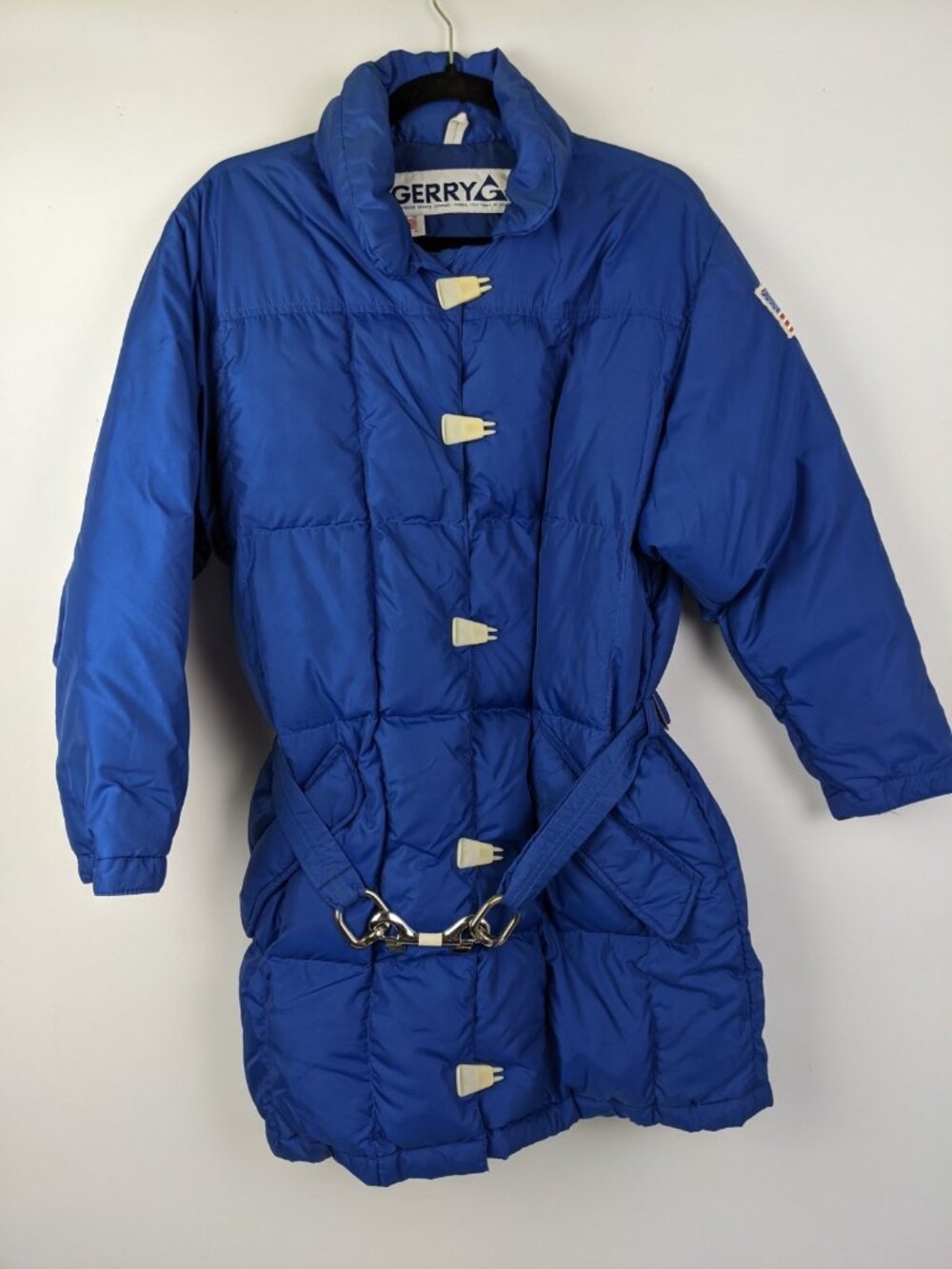 Vintage Gerry Winter Parka Coat Puffer Jacket Blue Womens Size Medium Toggles